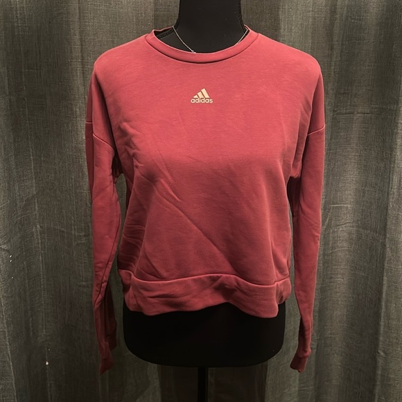 Red Pink ADIDAS Crew Neck - Picture 1 of 4